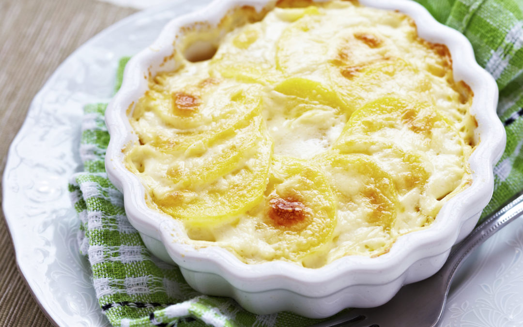 Gratin de pommes de terre au deux tapenades