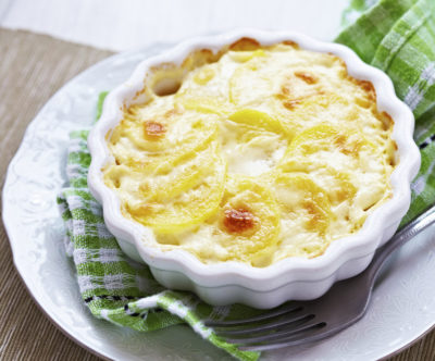 Gratin de pommes de terre au deux tapenades