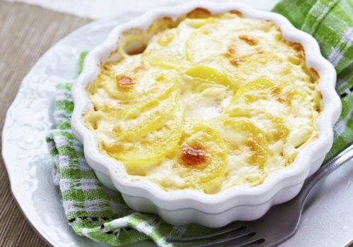 Gratin de pommes de terre au deux tapenades