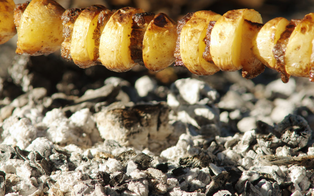 Ratte Potato Brochette with Rosemary