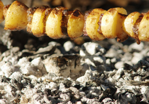 Ratte Potato Brochette with Rosemary