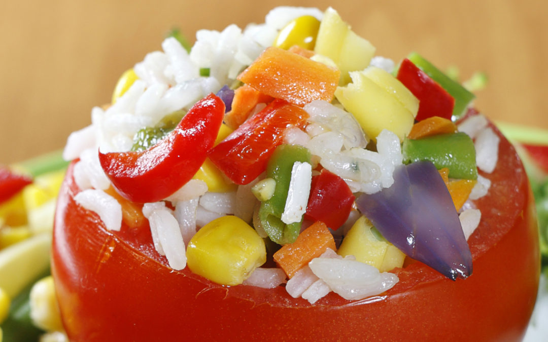 Small Tomatoes Stuffed with Long Grain Rice