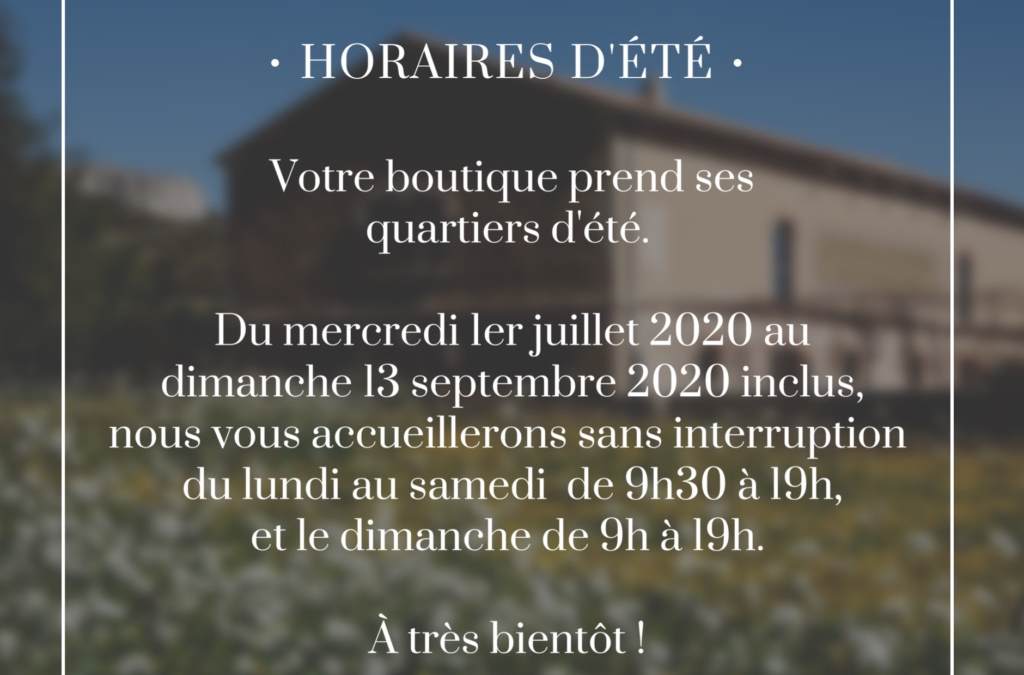 La boutique Calissanne à l’heure d’été !