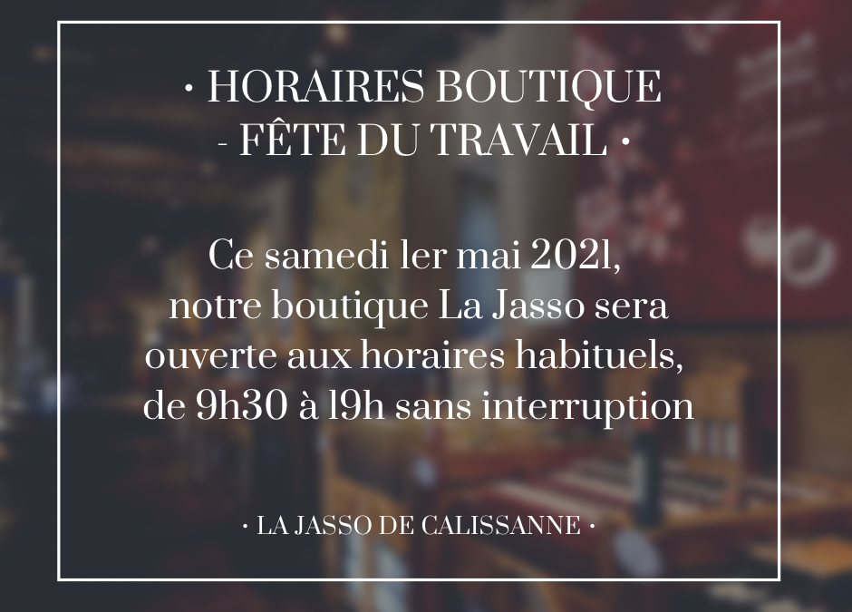 Horaires de la boutique – Fête du travail