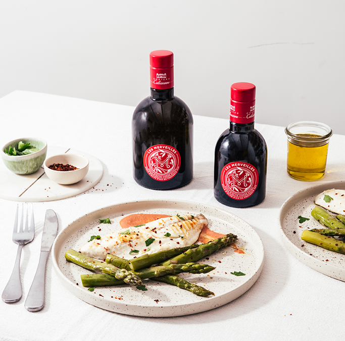 Filet de dorades et asperges grillées