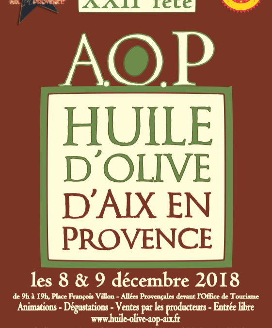 affiche fete de lhuile dolive AOP