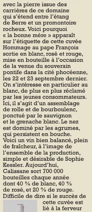 article-figaro-calissanne-hommage-pape-francois